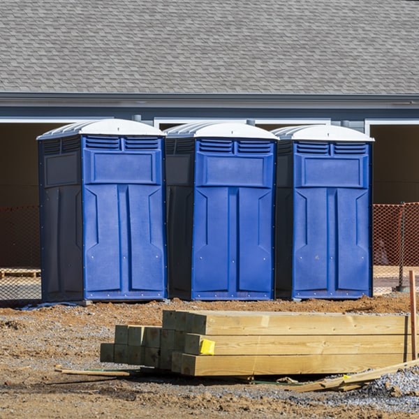 what is the expected delivery and pickup timeframe for the portable restrooms in Y-O Ranch Wyoming
